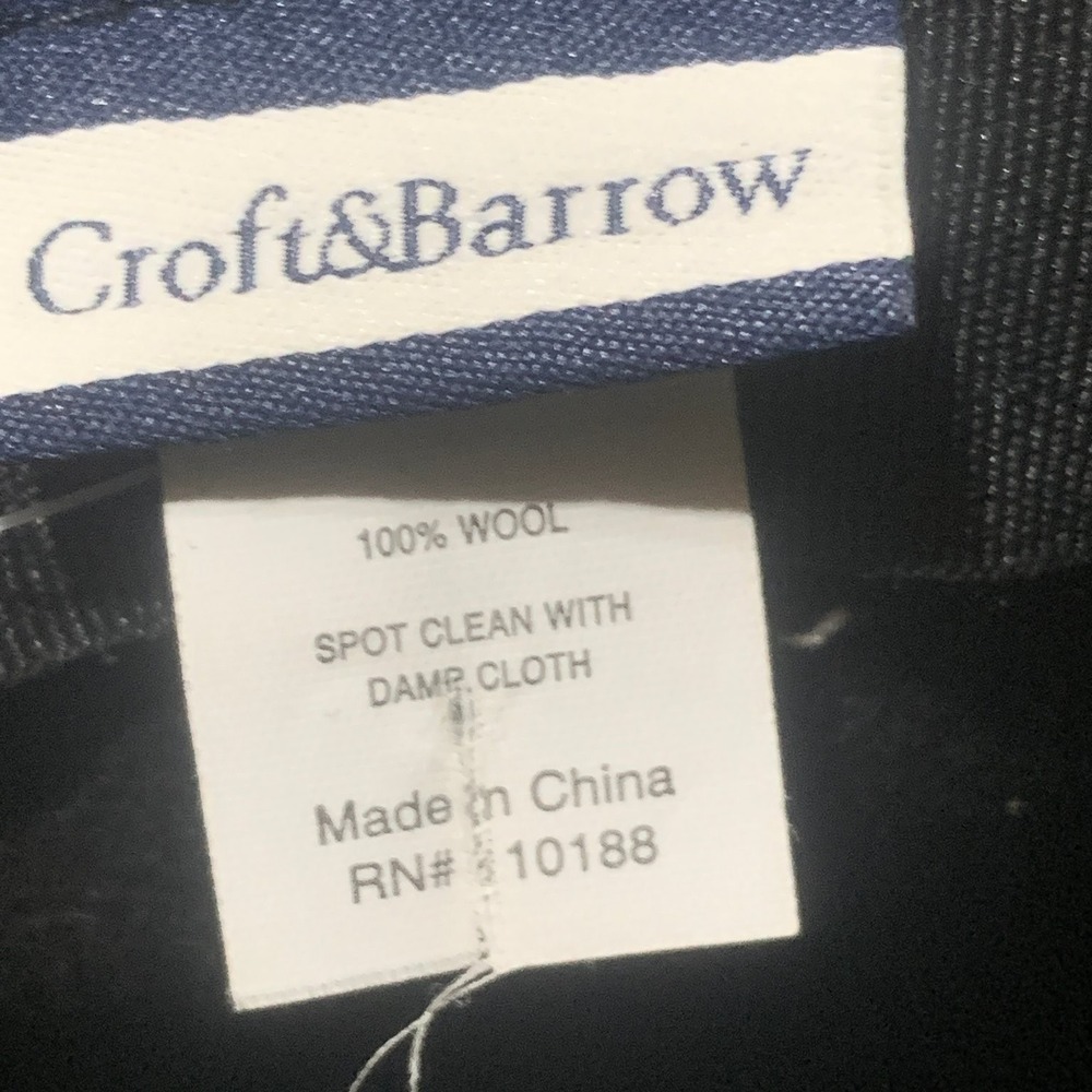 Croft & Barrow Women's Black Wool Cloche Bucket Hat with Tie Detail Vintage - Picture 10 of 10